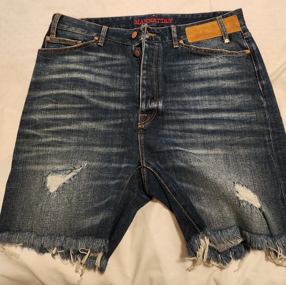 Luxury brand Palm Angel Manhattan jean shorts, indigo size 33 - Picture 3 of 4
